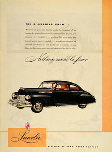 1946 Ad Lincoln Black Sedan Automobile Car Luxury Auto - ORIGINAL TM1
