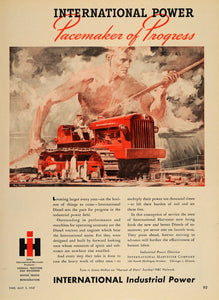 1947 Vintage Ad International Harvester Diesel Tractor - ORIGINAL TM1