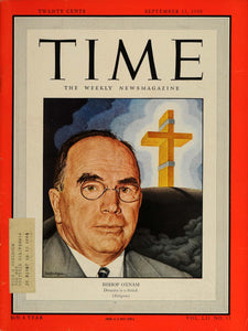 1948 TIME Cover Bishop Oxnam Methodist Ernest H. Baker - ORIGINAL TM1