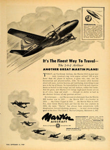 1948 Ad Martin 2-0-2 Airplane China Clipper MB Bomber - ORIGINAL ADVERTISING TM1