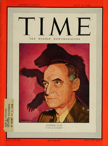 1948 TIME Cover General Lucius D. Clay Ernest H. Baker - ORIGINAL TM1