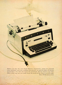 1961 Ad Royal Electric Typewriter McBee - ORIGINAL ADVERTISING TM3