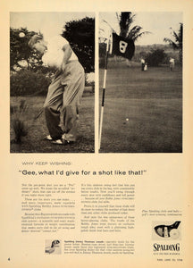 1956 Ad Bobby Jones Synchro Dyned Clubs Spalding Golf - ORIGINAL ADVERTISING TM3