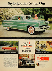 1953 Ad Mercury Power Steering Brakes Four Way Seat Car - ORIGINAL TM3