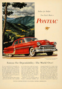 1954 Ad Pontiac Silver Streak Star Chief De Luxe Sedan - ORIGINAL TM3