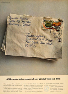 1966 Ad Volkswagen Station Wagon Jessica Grace Dahomey - ORIGINAL TM3