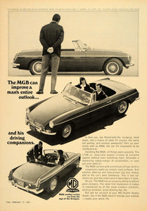 1967 Ad MG Austin Healey Vintage British Motor Cars Joe - ORIGINAL TM3