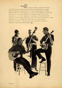 1960 Ad Columbia Records Music Instrument Brothers Four - ORIGINAL TM3