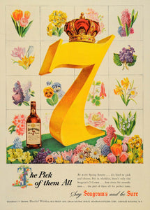 1950 Ad Seagram Seven Crown Blended Whiskey King - ORIGINAL ADVERTISING TM3