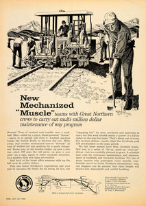 1960 Ad Travel Great Northern Railway Streamliner Train - ORIGINAL TM3