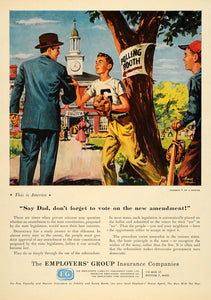 1954 Ad Employers' Group Insurance Henry Luhrs Milk St - ORIGINAL TM3