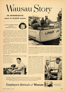 1956 Ad Employers Mutuals Wausau Wisconsin Russ Hammond - ORIGINAL TM3