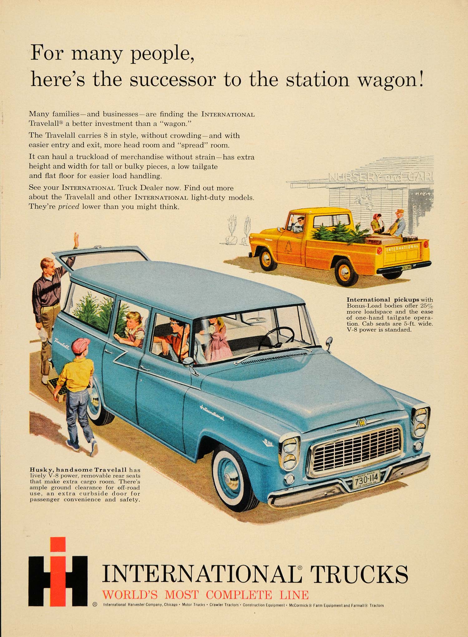 1960 Ad International Trucks Pickups Travelall Wagon - ORIGINAL ADVERTISING TM3