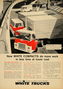 1961 Ad White Compact Trucks Hauling Trailer Mustang - ORIGINAL ADVERTISING TM3