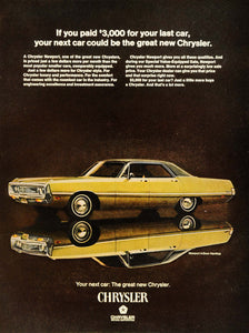 1969 Ad Vintage Chrysler Newport Four Door Hardtop - ORIGINAL ADVERTISING TM3