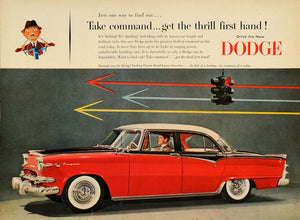 1955 Ad Dodge Custom Royal Lancer Car Antique Stoplight - ORIGINAL TM3