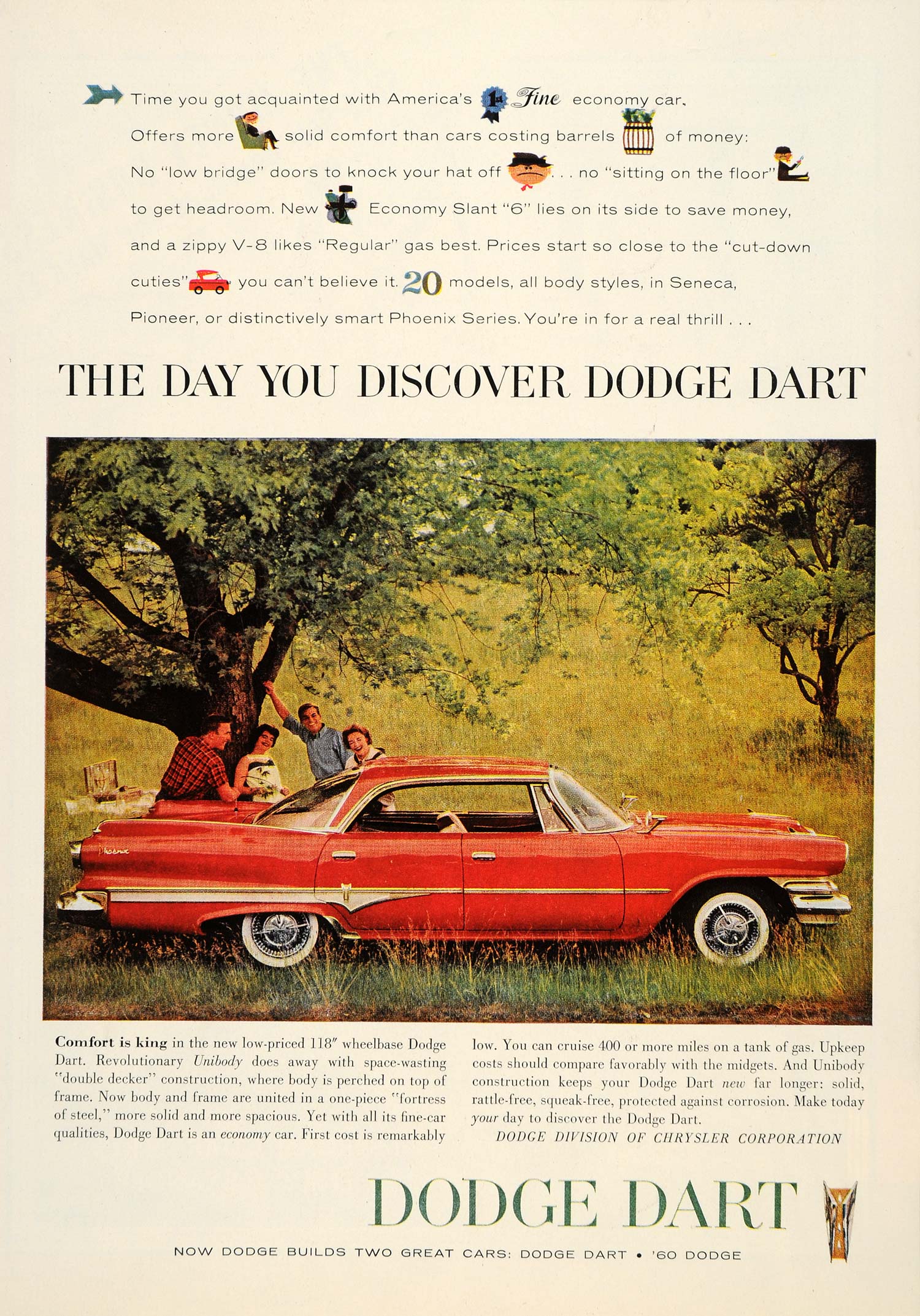 1959 Ad Chrysler Dodge Economy Dart Seneca Pioneer Body - ORIGINAL TM3