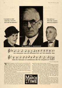 1935 Ad March Time RKO Radio Townsend Election 1936 - ORIGINAL ADVERTISING TM4