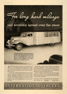 1935 Ad International Harvester 6-Cylinder Haul Trucks - ORIGINAL TM4