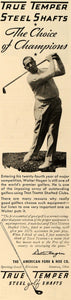 1935 Ad Fork Hoe Goods Walter Hagen Semper Golf Clubs - ORIGINAL ADVERTISING TM4