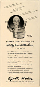 1939 Ad Elizabeth Arden Foundation Face Cream Ardena - ORIGINAL ADVERTISING TM5