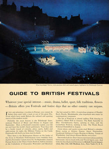 1955 Ad British Travel Association Edinburgh Festival - ORIGINAL ADVERTISING TM5