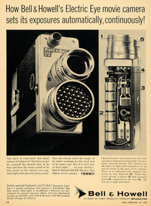 1957 Ad Bell & Howell Electric Eye Movie Camera Device - ORIGINAL TM5