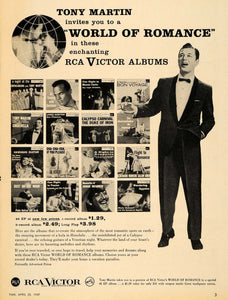1957 Ad Radio Corp America Victor Albums Tony Martin - ORIGINAL ADVERTISING TM5