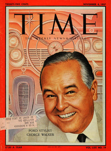 1957 Cover Time Ford Automobile Stylist George Walker - ORIGINAL TM5