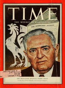 1954 Cover Time Milwaukee Journal Harry Grant Reporter - ORIGINAL TM5