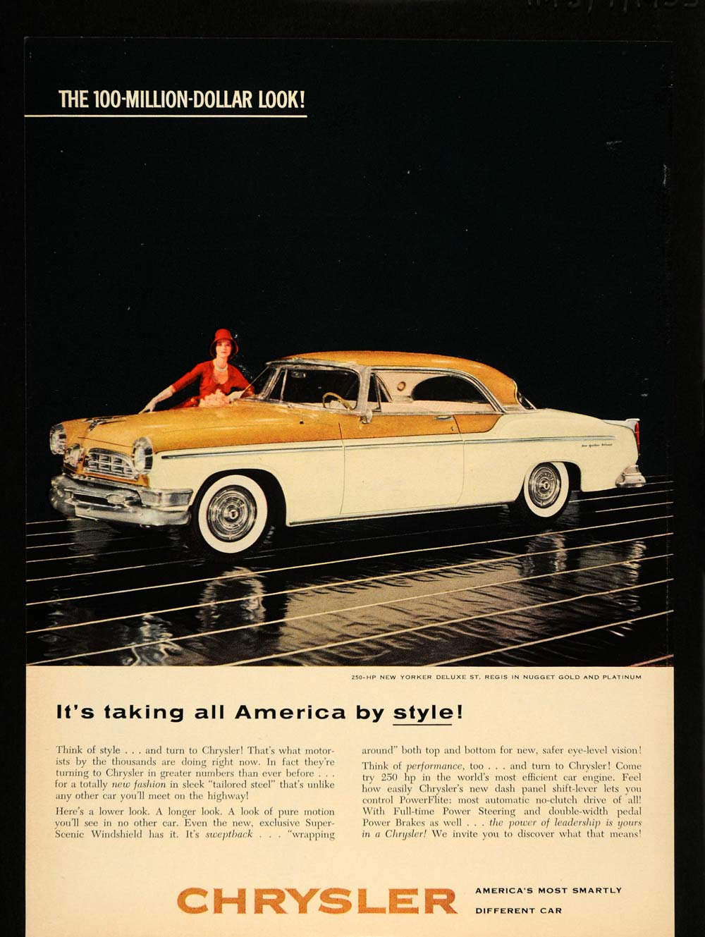 1955 Ad Chrysler New Yorker Deluxe St. Regis Vintage - ORIGINAL ADVERTISING TM5