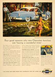 1954 Ad Chevrolet Delray Coupe Vintage Summer Cottage - ORIGINAL ADVERTISING TM5