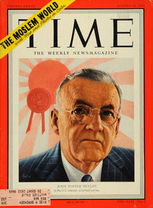 1951 Cover John Foster Dulles Eisenhower Secretary Art - ORIGINAL TM5