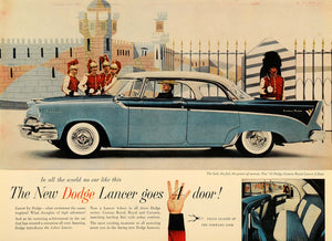 1955 Ad Dodge Lancer Automobile Car England Guard Royal - ORIGINAL TM5