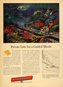 1956 Ad Western Electric Co Puerto Rico Animal Ocean - ORIGINAL ADVERTISING TM6