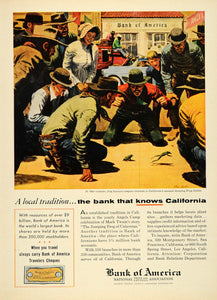 1955 Ad Bank of America California Jumping Frog Jubilee - ORIGINAL TM6