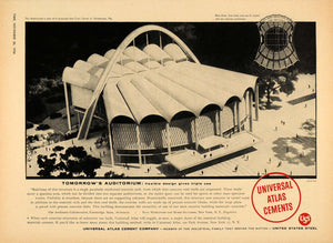 1956 Ad Universal Atlas Cement Co. Future Auditorium - ORIGINAL ADVERTISING TM6