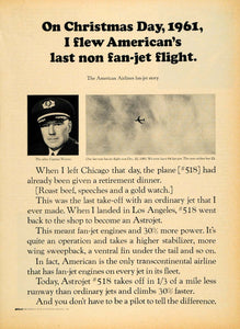1963 Ad American Airlines Jet Airplane Christmas Day - ORIGINAL ADVERTISING TM6