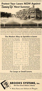 1935 Ad Brooks Systems Underground Pipes Floor Plan - ORIGINAL ADVERTISING TM6