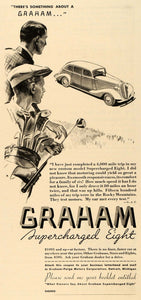 1935 Ad Graham-Paige Motors Supercharged Eight Car Golf - ORIGINAL TM6