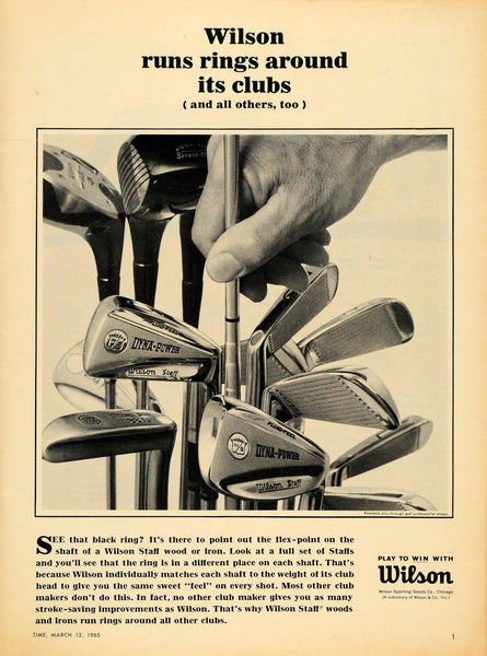 1965 Ad Wilson Sporting Goods Co. Golf Clubs Dyna-Power - ORIGINAL 