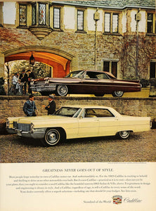 1965 Ad Cadillac Motor Car Division Maroon Sedan Ville - ORIGINAL TM6