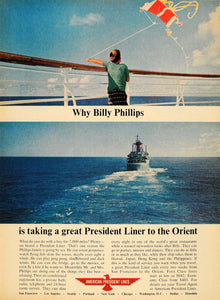1965 Ad American President Lines Watercraft Ship Kite - ORIGINAL ADVERTISING TM6