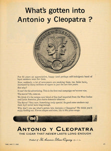 1965 Ad American Tobacoo Co. Antonio y Cleopatra Cigar - ORIGINAL TM6