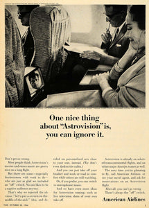 1964 Ad American Airlines Inc Astrovision TV Plane - ORIGINAL ADVERTISING TM6