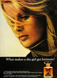 1965 Ad Revlon Intimate France Perfume Spray Scent - ORIGINAL ADVERTISING TM6