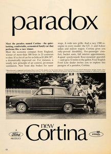 1965 Ad Ford Motor Co. Cortina GT 2-door Deluxe Car - ORIGINAL ADVERTISING TM6
