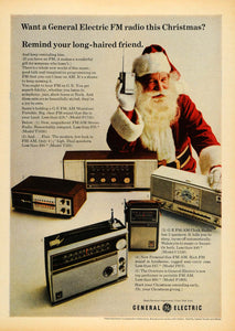 1965 Ad General Electric FM Radio Christmas Santa Claus - ORIGINAL TM6