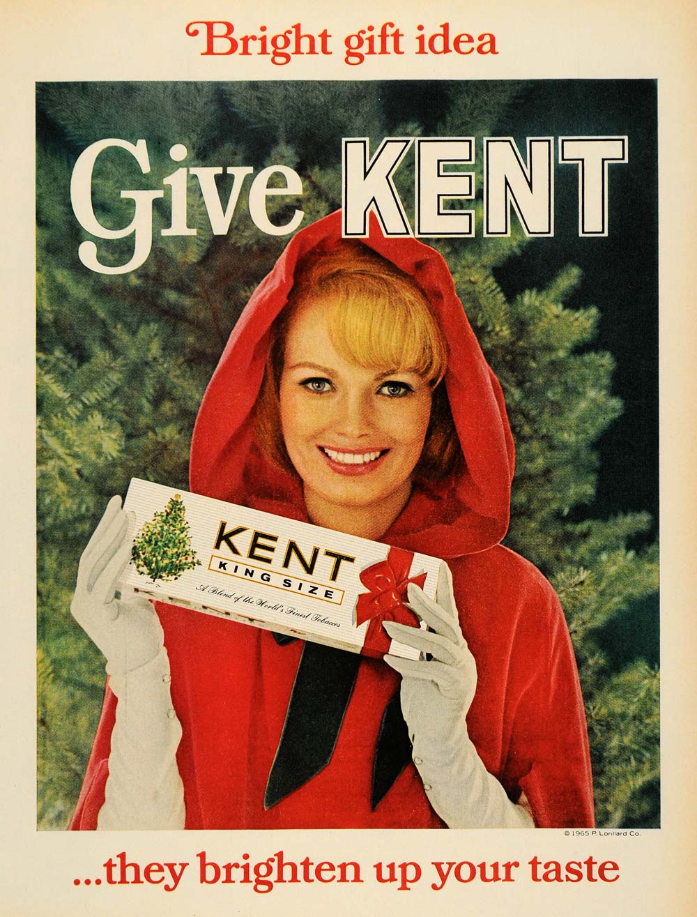1965 Ad P Lorillard Co Kent King Size Tobacco Christmas - ORIGINAL TM6