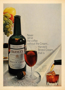 1965 Ad Harvey Bristol Cream Heublen Inc Liquor Bottle - ORIGINAL TM6
